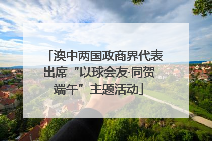 澳中两国政商界代表出席“以球会友·同贺端午”主题活动
