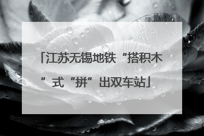 江苏无锡地铁“搭积木”式“拼”出双车站