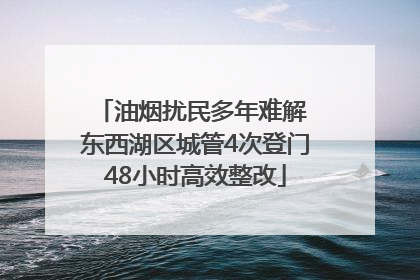 油烟扰民多年难解 东西湖区城管4次登门48小时高效整改