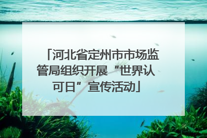 河北省定州市市场监管局组织开展“世界认可日”宣传活动