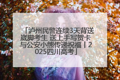 泸州民警连续3天背送崴脚考生 送上手写贺卡与公安小熊传递祝福丨2025四川高考