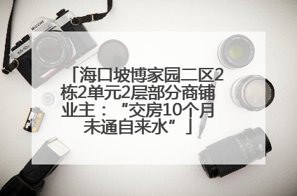 海口坡博家园二区2栋2单元2层部分商铺业主：“交房10个月未通自来水”