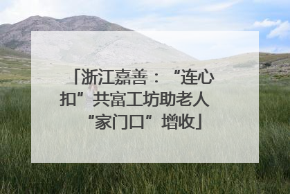 浙江嘉善：“连心扣”共富工坊助老人“家门口”增收