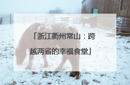 浙江衢州常山：跨越两省的幸福食堂