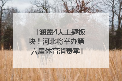 涵盖4大主题板块！河北将举办第六届体育消费季