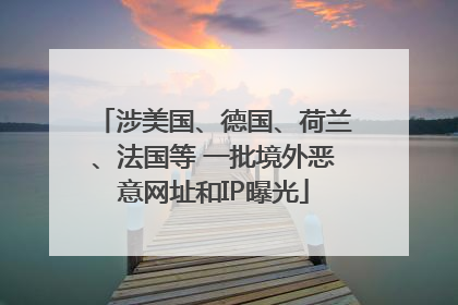 涉美国、德国、荷兰、法国等 一批境外恶意网址和IP曝光