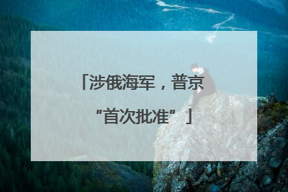 涉俄海军，普京“首次批准”