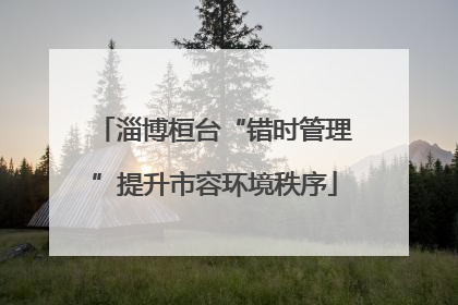 淄博桓台“错时管理”提升市容环境秩序