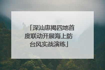 深汕惠揭四地首度联动开展海上防台风实战演练