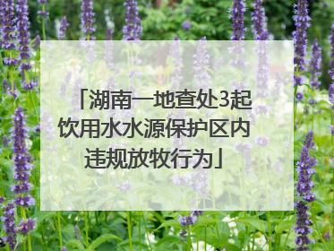 湖南一地查处3起饮用水水源保护区内违规放牧行为