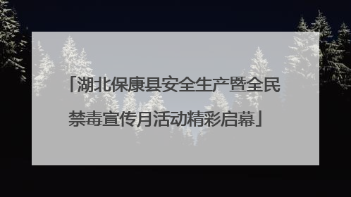湖北保康县安全生产暨全民禁毒宣传月活动精彩启幕