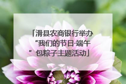 滑县农商银行举办“我们的节日·端午”包粽子主题活动