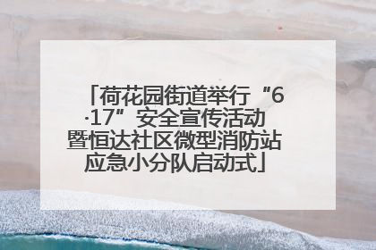荷花园街道举行“6·17”安全宣传活动暨恒达社区微型消防站应急小分队启动式