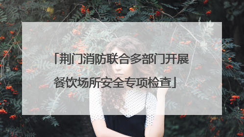 荆门消防联合多部门开展餐饮场所安全专项检查