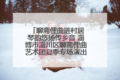 聊斋俚曲进村居 琴韵悠扬传乡音 淄博市淄川区聊斋俚曲艺术团夏季专场演出在杏园子村举行