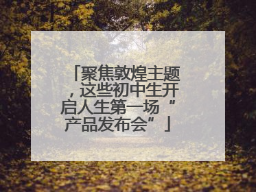 聚焦敦煌主题，这些初中生开启人生第一场“产品发布会”