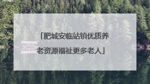 肥城安临站镇优质养老资源福祉更多老人