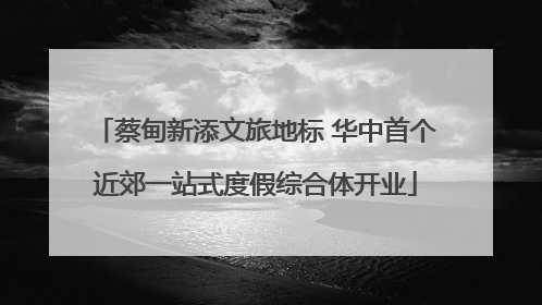 蔡甸新添文旅地标 华中首个近郊一站式度假综合体开业