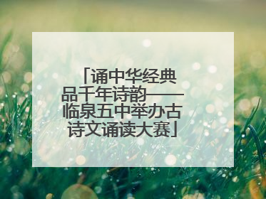 诵中华经典 品千年诗韵——临泉五中举办古诗文诵读大赛
