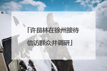 许昆林在徐州接待信访群众并调研