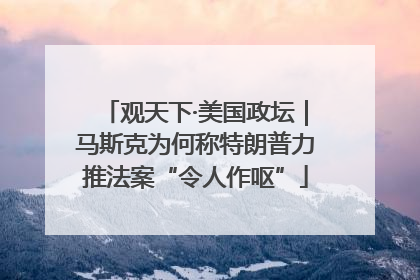 观天下·美国政坛｜马斯克为何称特朗普力推法案“令人作呕”
