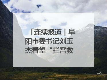 连续报道｜阜阳市委书记刘玉杰看望“拦窨救人”英勇团队