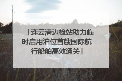 连云港边检站助力临时启用泊位首艘国际航行船舶高效通关