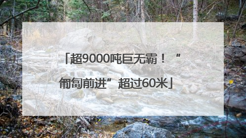 超9000吨巨无霸！“匍匐前进”超过60米