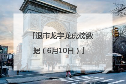 退市龙宇龙虎榜数据（6月10日）