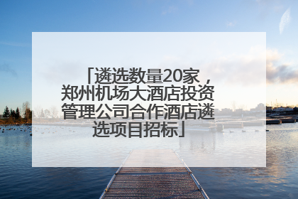 遴选数量20家，郑州机场大酒店投资管理公司合作酒店遴选项目招标