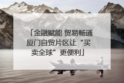 金融赋能 贸易畅通 厦门自贸片区让“买卖全球”更便利