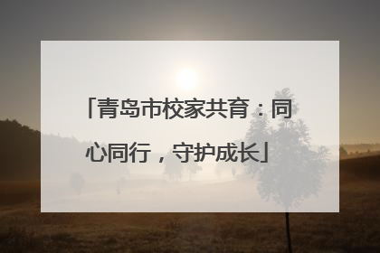 青岛市校家共育：同心同行，守护成长