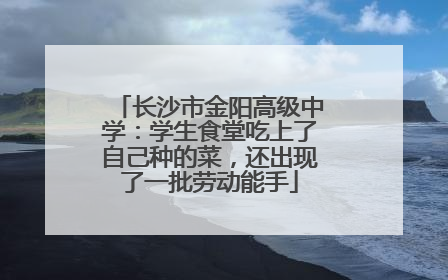 长沙市金阳高级中学：学生食堂吃上了自己种的菜，还出现了一批劳动能手