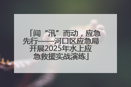 闻“汛”而动，应急先行——河口区应急局开展2025年水上应急救援实战演练
