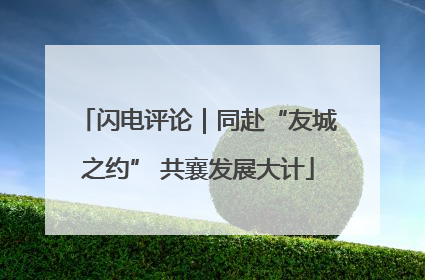 闪电评论｜同赴“友城之约” 共襄发展大计