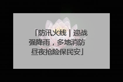 防汛火线｜迎战强降雨，多地消防昼夜抢险保民安