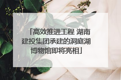 高效推进工程 湖南建投集团承建的洞庭湖博物馆即将亮相