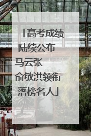 高考成绩陆续公布 马云张一一俞敏洪领衔落榜名人
