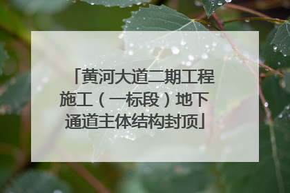 黄河大道二期工程施工（一标段）地下通道主体结构封顶