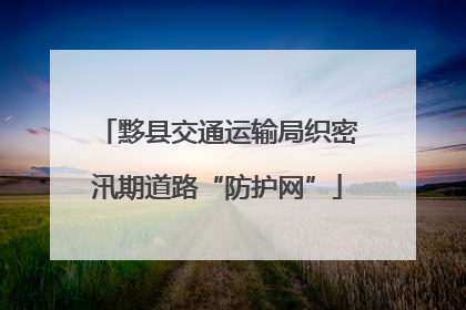 黟县交通运输局织密汛期道路“防护网”