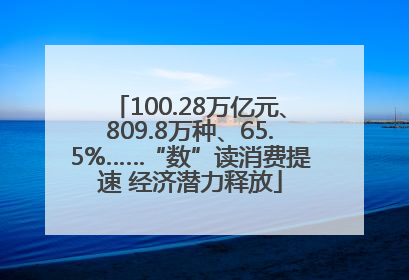 100.28万亿元、809.8万种、65.5%……“数”读消费提速 经济潜力释放