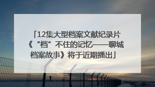 12集大型档案文献纪录片《“档”不住的记忆——聊城档案故事》将于近期播出