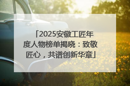 2025安徽工匠年度人物榜单揭晓：致敬匠心，共谱创新华章