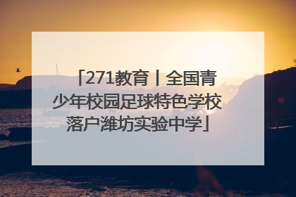 271教育丨全国青少年校园足球特色学校落户潍坊实验中学