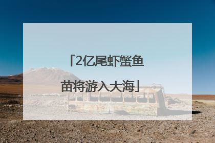 2亿尾虾蟹鱼苗将游入大海