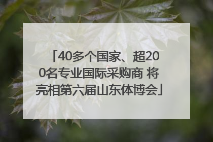 40多个国家、超200名专业国际采购商 将亮相第六届山东体博会