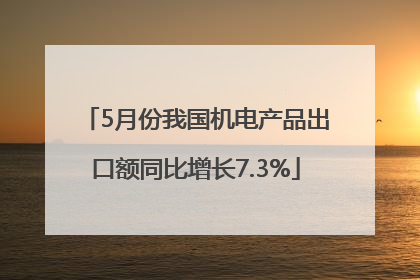 5月份我国机电产品出口额同比增长7.3%