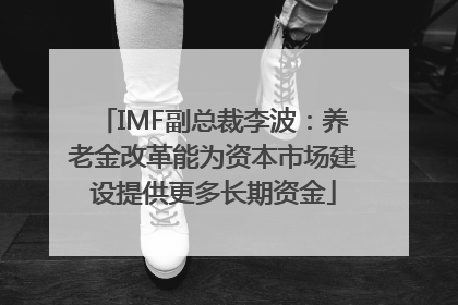 IMF副总裁李波：养老金改革能为资本市场建设提供更多长期资金
